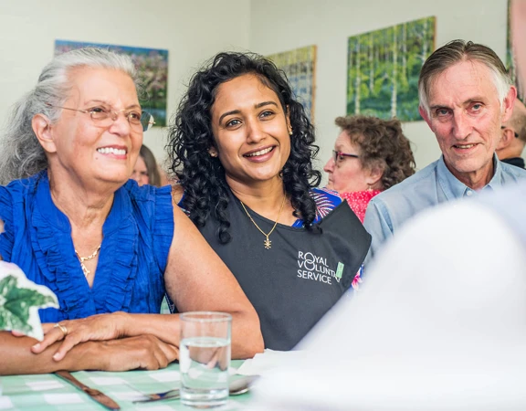A volunteer at a Royal Voluntary Service lunch club