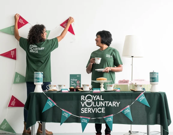 Royal Voluntary Service volunteers host a Vintage Tea Party